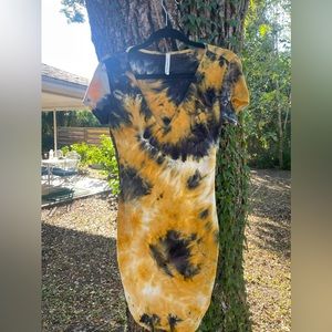Tie Dye Mini Body Con Dress